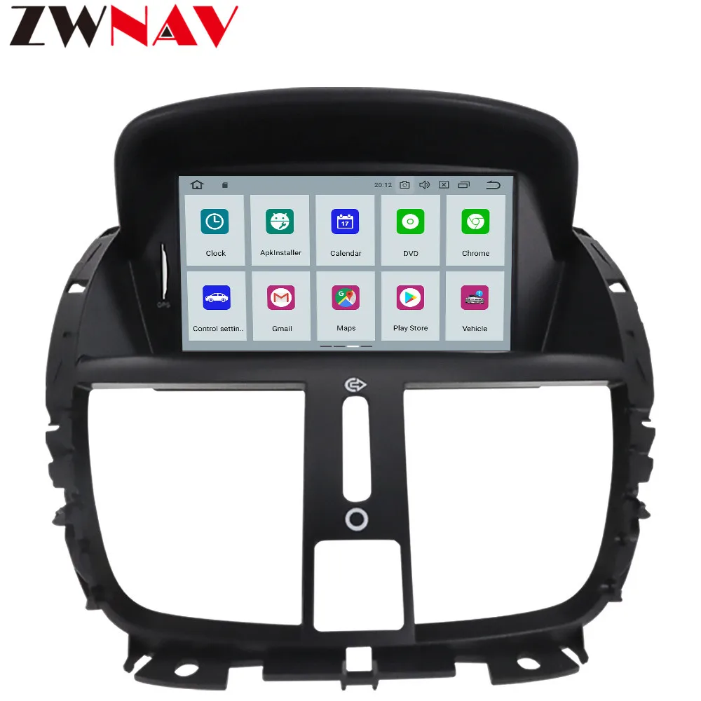 Zwnav Android 9,0 4 Гб+ 32 ГБ, машинный DVD проигрыватель для peugeot 207 2008- радио головное устройство Ibiza gps навигации с зеркального канала PX5