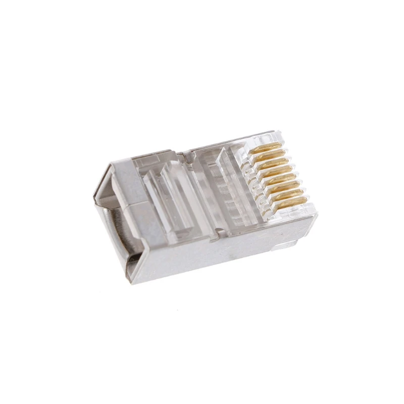 100 шт. Cat6 8-Pin RJ45 8P8C многожильный экранированный обжимной модульный разъем-L059 Новинка; Лидер продаж