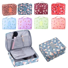 Набор туалетных принадлежностей с милыми точками, красивый чехол для макияжа, косметичка для путешествий, сумка для хранения, переносная, большая емкость, на молнии