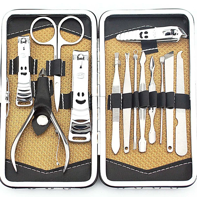 Manicure Set 13pcs/set Nail Clippers Set Nails Clipper Tweezer Scissors