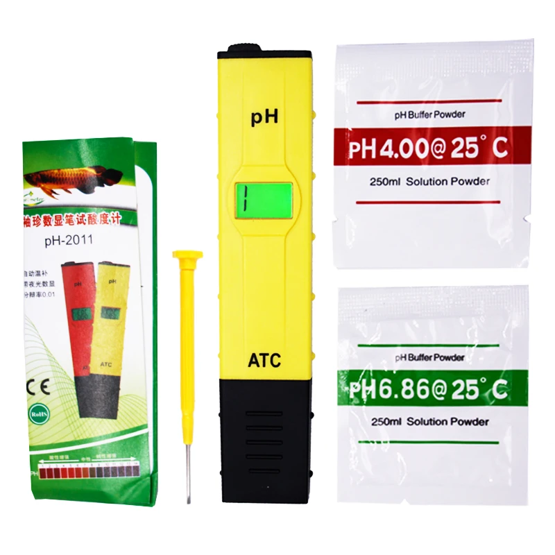 

Backlight accuracy 0.01 Digital PH METER Water Acid Tester ph Aquarium Portable Acidity Pocket ph meter digital PH Buffer Powder
