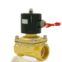 AC220V/24 В, DC24V/12 В G1-1/4 "DN32 латунь Электрический электромагнитный клапан пневматический клапан для воздуха воды газа обычно закрытый