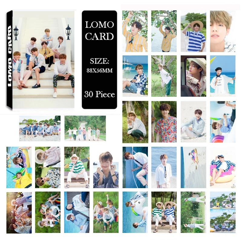 

KPOP BTS 2017 SUMMER PACKAGE Album LOMO Cards K-POP New Fashion Self Made Paper Photo Card HD Photocard ZP5