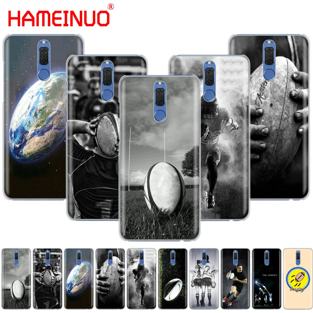 HAMEINUO كرة رجبي الرياضة غطاء الهاتف حافظة لهاتف huawei نوفا 2 2 S 3e زائد لايت p الذكية 2018 التمتع 7 s زميله 7 8 9 10 برو