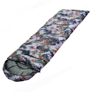 

1.3kg Outdoor Hooded Camping Sleeping Bag Keep Warm Envelope Bags Three Seasons Camouflage Traveling Sleep Bag AA52016