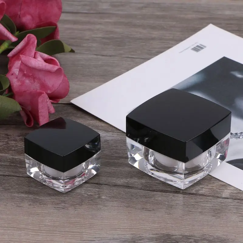 

Small Square Bottle Cosmetic Empty Jar Pot Eyeshadow Lip Balm Face Cream Sample