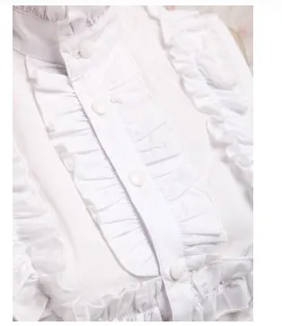 Белая хлопковая рубашка в стиле Лолиты с кружевом, повседневная одежда, облегающая, без рукавов, Лолита, на заказ, большой размер, принцесса Топ Лолиты