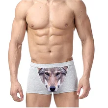 Kvalitní pánské boxerky s 3D potiskem vlka