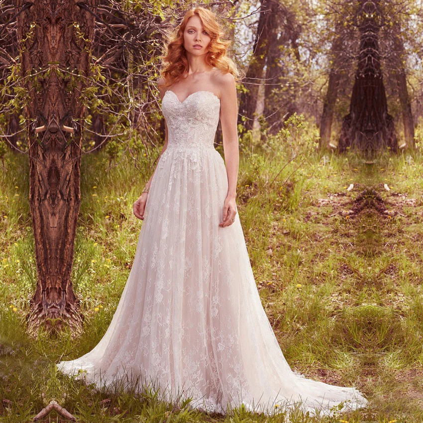 Robe De Mariage 2017 Cheap A Line Rustic Wedding Dress Vintage
