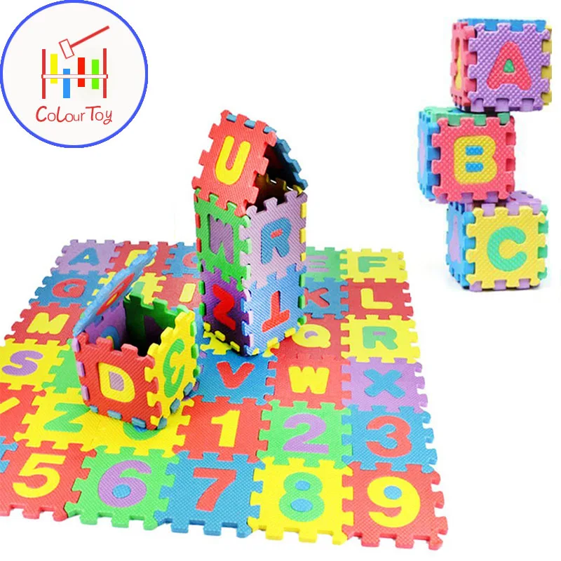 Foam Mat Puzzle Crawling Letters & Numbers Mini Floor Play
