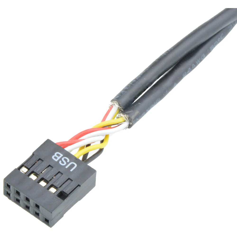 9pin USB Header Male 1 To 2 / 4 Female Extension Cable Card Desktop 9