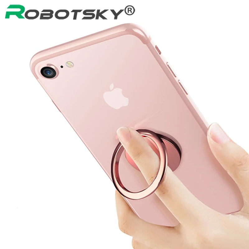 Luxury Thin Rose Gold Finger Ring Holder for Samsung S9 S8 Plus Note 8 Holder Stand Mobile Phone Stand for iPhone X 8 7 6 Tablet