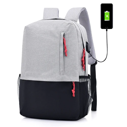 Волшебный Юнион школьный рюкзак для ноутбука Повседневный лоскутный рюкзак с зарядкой через usb для детей и подростков школьная сумка mochila escolar - Цвет: black