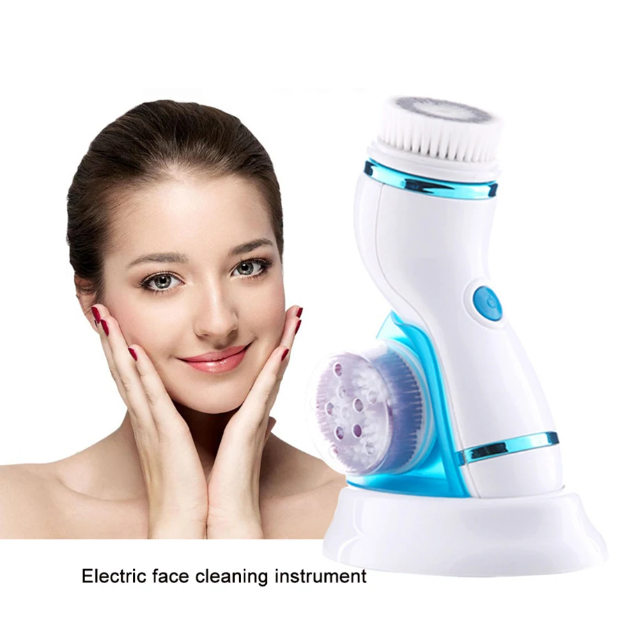 

4 in 1 Multifunctional usb Rechargeable Facial Cleanser Electric face brush Blackhead Removal Pore Cleaner Cleansing instrument