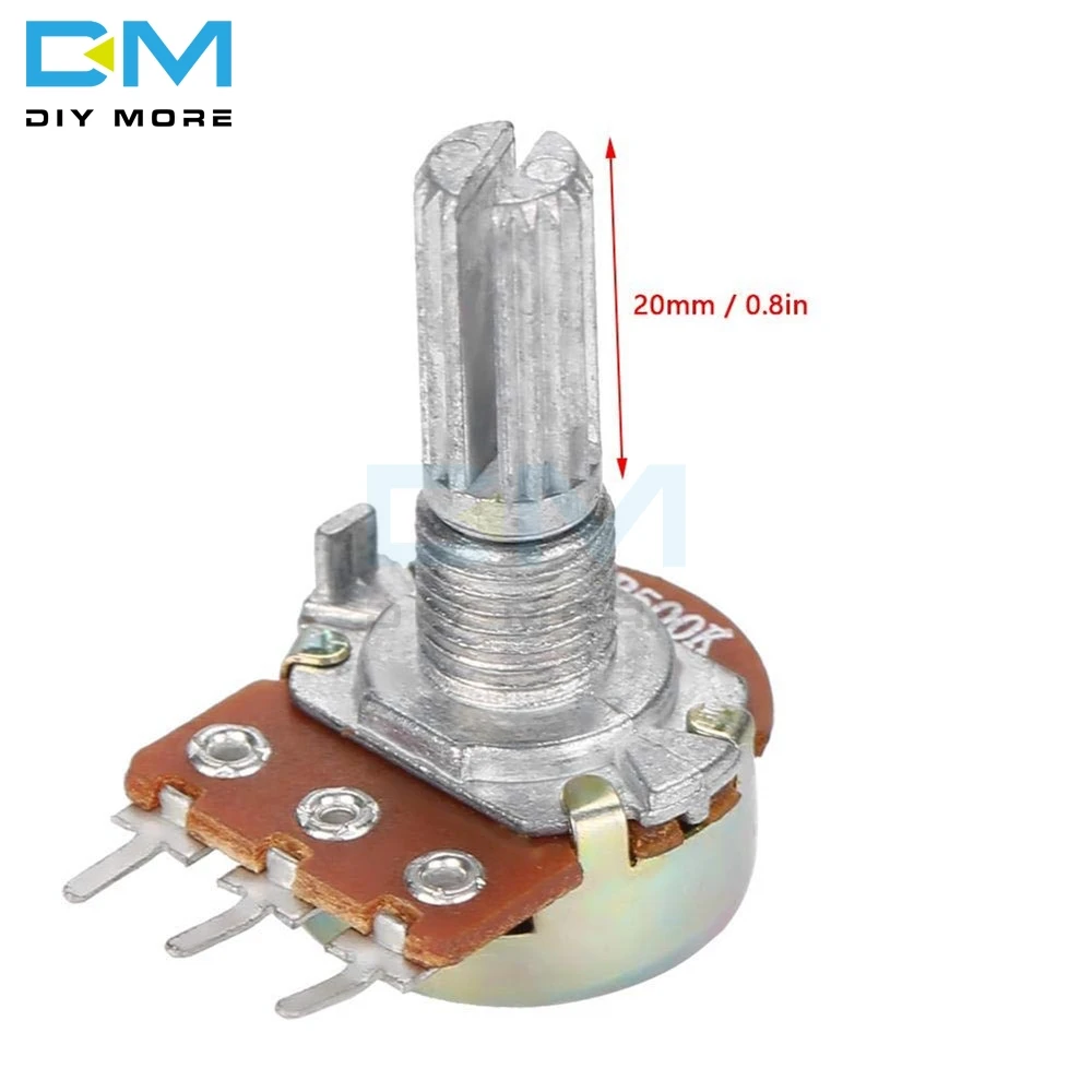 5 шт. потенциометр резистор 1 к 2 к 5 к 10 к 20 к 50 к 100 к 250 к 500 к 1 м ом Линейный переход поворотный потенциометр колпачок ручка для Arduino