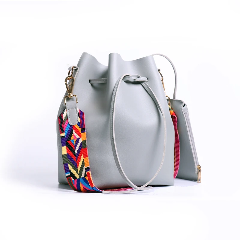 

Модная разноцветная сумка-мешок на ремне 2019 новая женская сумка из искусственной кожи высокого качества брендовая дизайнерская женская су...