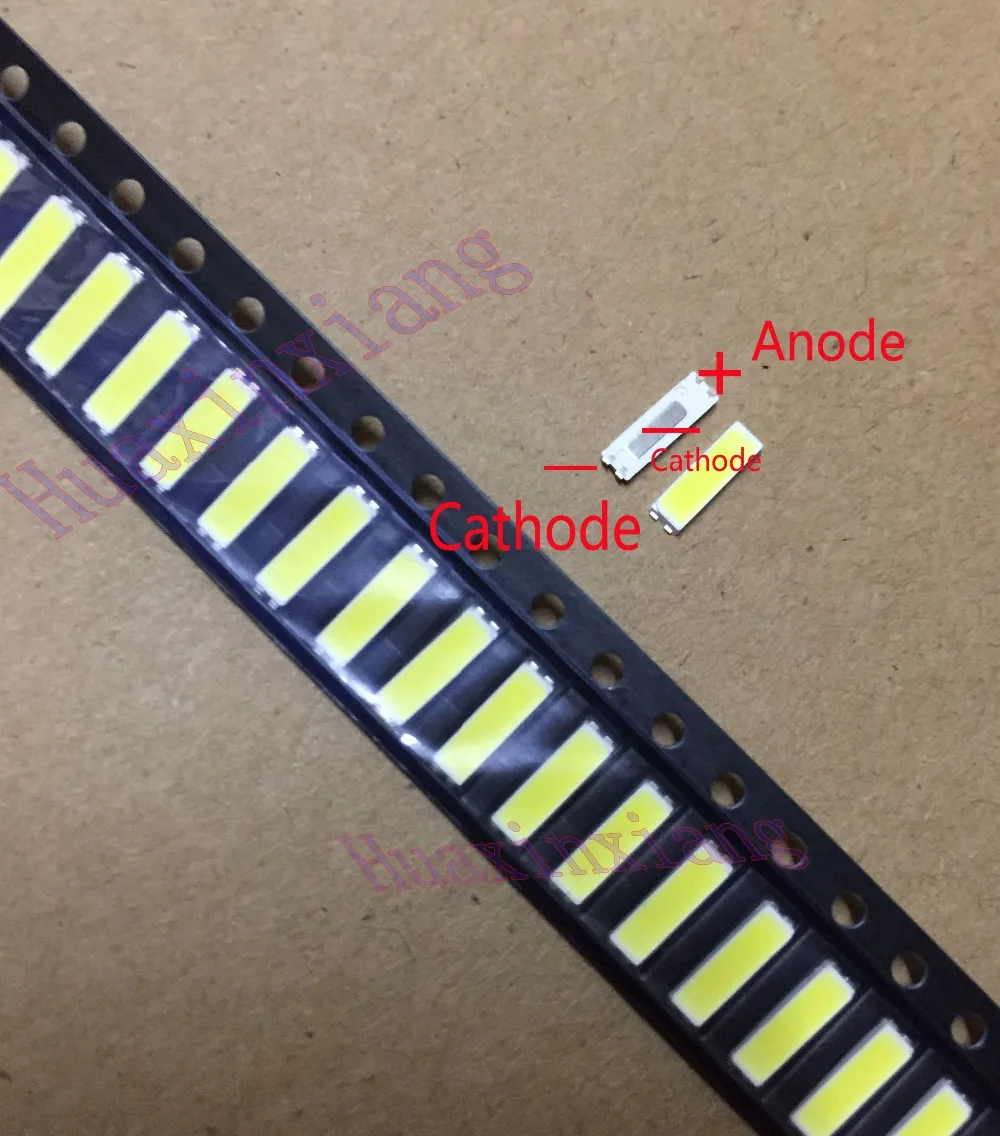 100 шт./лот Jufei SMD СВЕТОДИОДНЫЙ 7020 6 в 1 Вт 160mA 84LM холодный белый для ТВ Подсветка