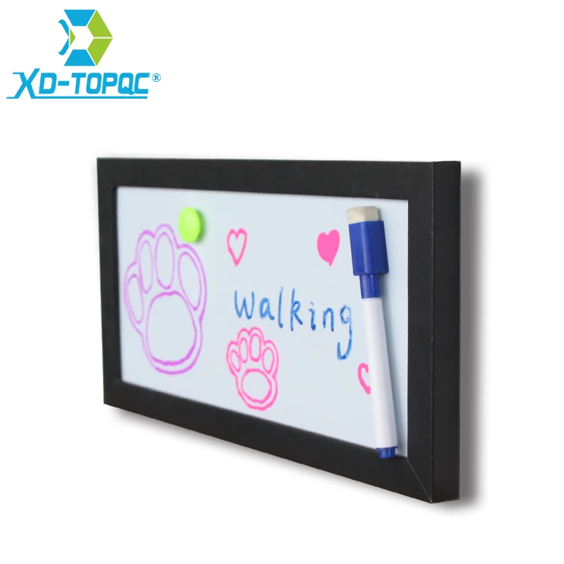 Xindi New 15x30cm Mini Whiteboard Mdf Frame Magnetic White Board