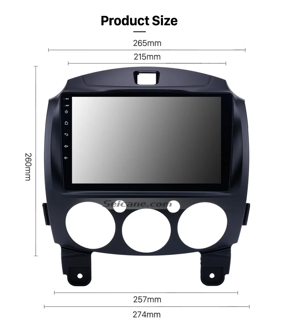 Seicane Android 9,0 " Автомагнитола стерео для 2007-2011 2012 2013 MAZDA 2/Jinxiang/DE/третьего поколения gps Navi блок плеер