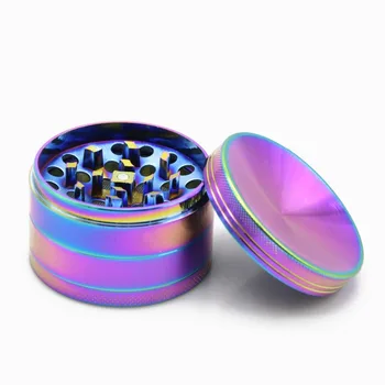 

1PC Dazzle Colourful Metal Grinder Concave 63MM 4 Layer Zinc Alloy Crusher Hand Muller Spice Pollen Herbal Herb Tobacco Grinder