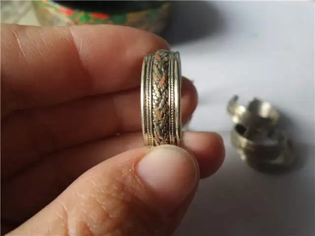 R212 India Nepal Rose Brass Vintage Rings for Girls Open Ring