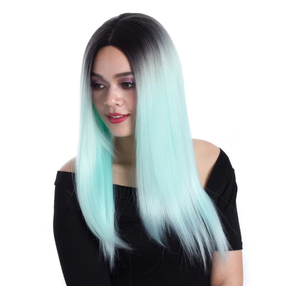 5 light green wig