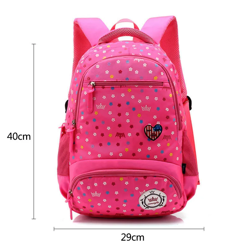 Солнечная восьмерка большой ёмкость Дейзи печати девушка школьная сумка малыш рюкзак на молнии рюкзаки школьные ранцы для подростков обувь девочек рюкзак школьный - Цвет: Rose small