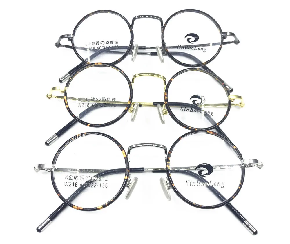 Чистый титан, винтажные круглые очки 37 мм, оправа для очков, полный обод, Rx able, ручная работа, очки, высокое качество