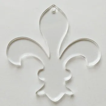 

10PCS OF ACRYLIC KEYCHAINS BLANK Fleur 1/8" THICK Blank Clear Acrylic Laser Cut Sheet ,Acrylic keychain blank pieces