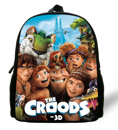 12-дюймовый Mochila школьники Сумки Обувь для мальчиков croods рюкзак детский сад мультфильм croods Школьные ранцы детей Обувь для девочек Bolsa Infantil - Цвет: Бежевый