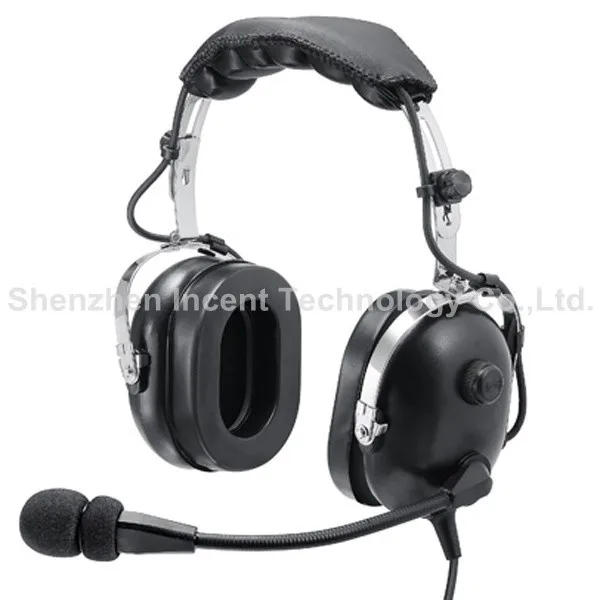 VOIONAIR New Style Black Pilot Headset PNR (Passive Noise Reduction) Aviation Headset IN-1000N With 3.5mm Cable for PC