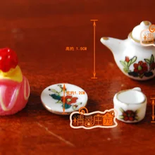 Мини кукольный домик Керамика посуда мини-мебель, аксессуары модели 16 Q цветы