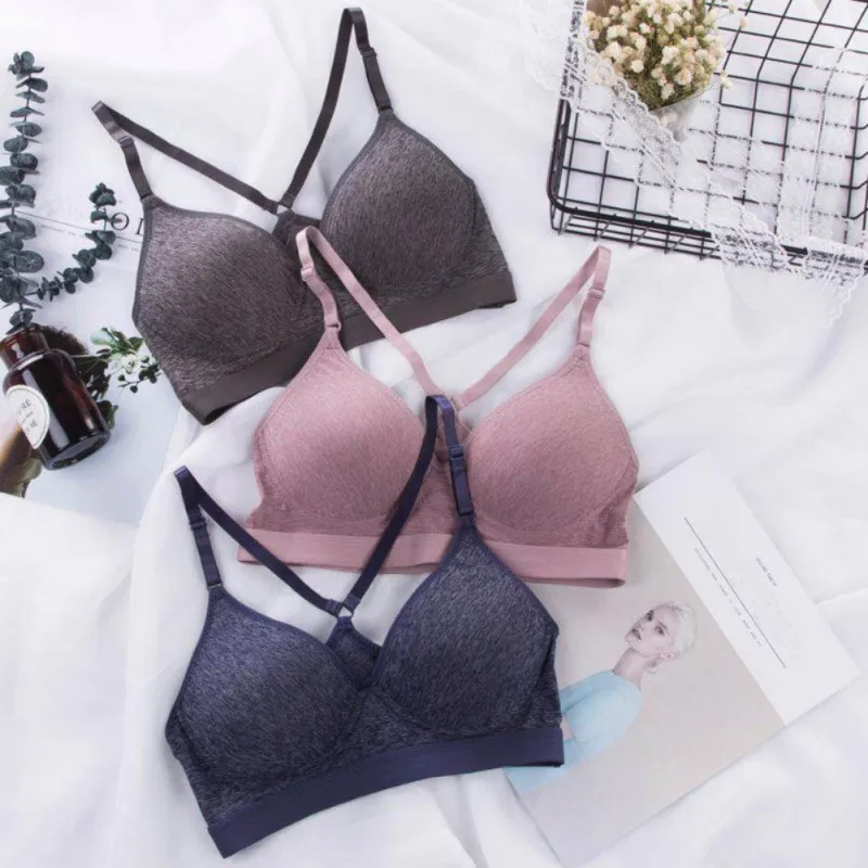 

Women Underwear Backless Intimates sexy push up bra Solid 3/4 Cup Soft Bra Charming Sexy Bras bralette
