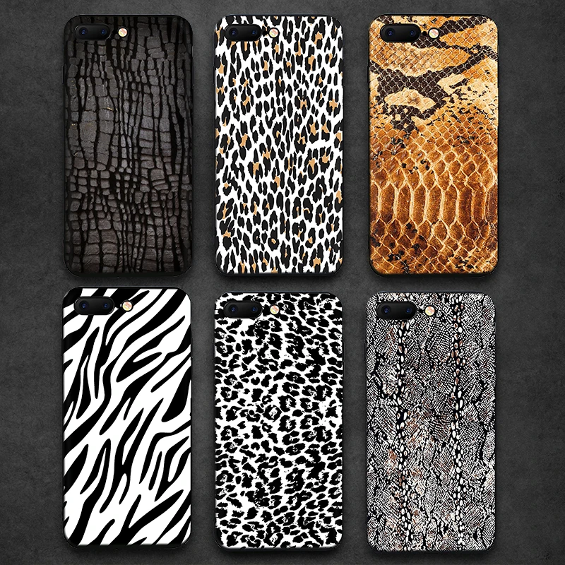 

Ultra Thin Phone Cases For iPhone 6S 6 7 8 Plus XS Max Cover Snake Leopard Animal Skin Soft TPU Silicone Case For iPhone X XR XS