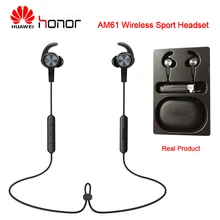 Huawei honor am61 bluetooth 4.1 fone de ouvido sem fio com microfone com fio controlador ímã design bluetooth fone para ao ar livre