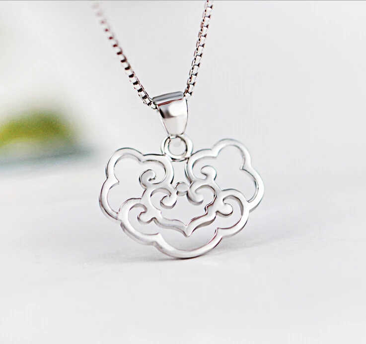 Cloud  women 100% 925 Sterling silver nacklace Jewellery Clavicle chain pendant charms