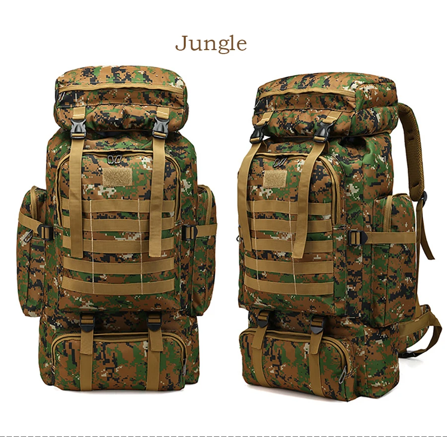 Уличная тактическая сумка, рюкзак, альпинистские сумки, спортивные рюкзаки, походная спортивная сумка, двойная плечевая посылка, рюкзак 80L