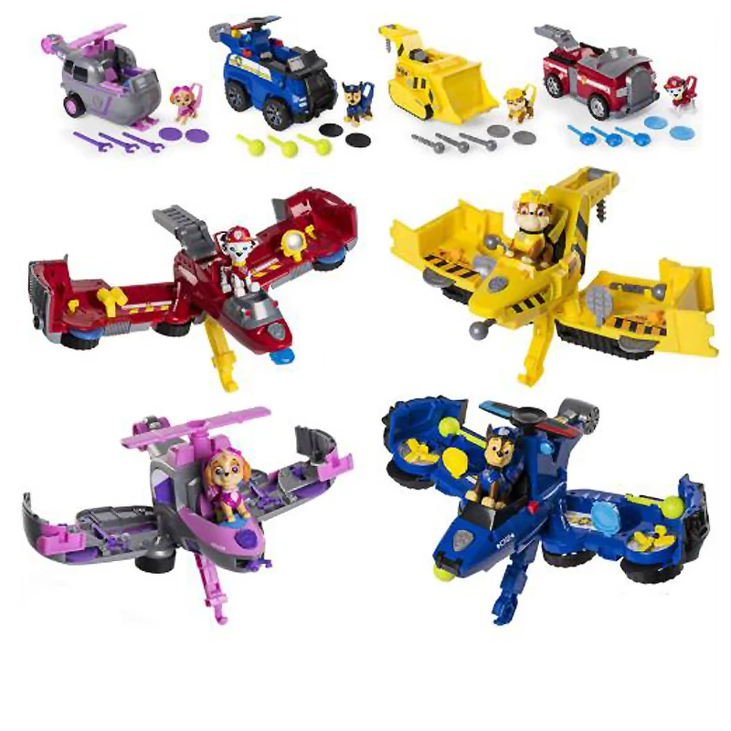 Paw Patrol dog car Flip Fly toys может веселиться с этим автомобилем 2 в 1 игрушки подарок на