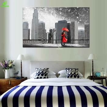 

Oil Painting Pictures Art Prints London Street View Paris Modern Painting Canvas Printed North European Sensation Photo Painting