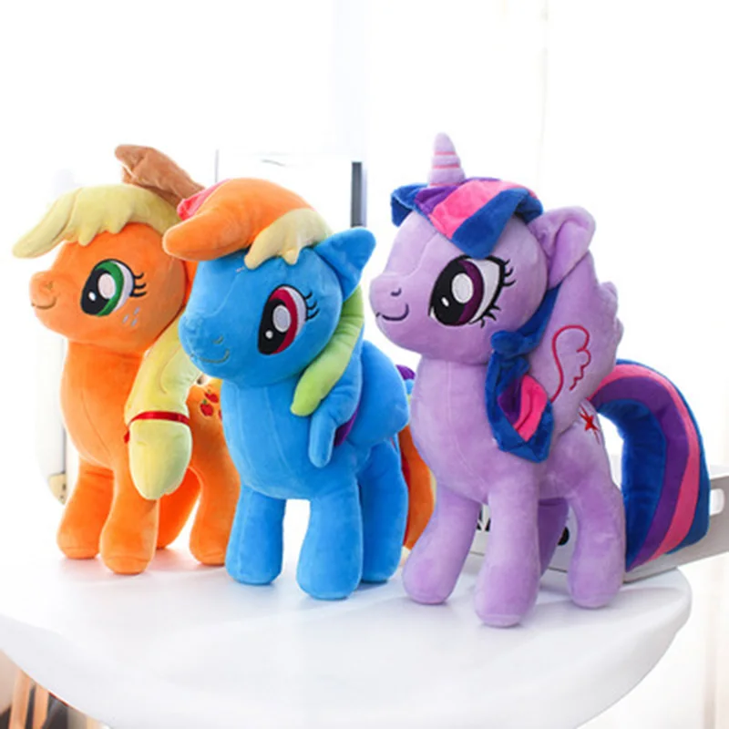22- 40cm My Little Pony Toy Stuffed Plush Doll Pinkie Pie Rainbow Dash Movie&TV Unicorn Toy Friendship Is Magic Present For Girl