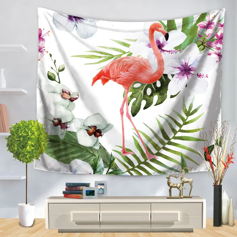 CAMMITEVER Фламинго листья цветочный индийский коврик с мандалой в стиле хиппи домашний декоративный пляжное полотенце в стиле бохо настенный гобелен