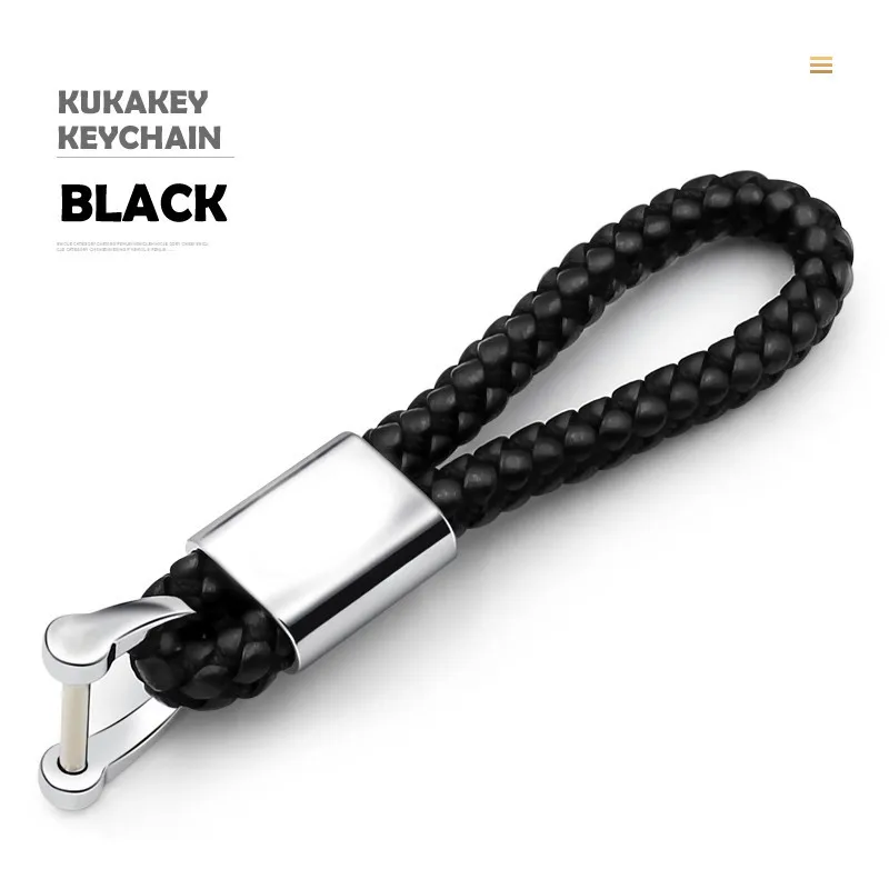 KUKAKEY автомобильный брелок для ключей Seat Leon Skoda Octavia Subaru Suzuki, брелок для ключей, брелок для ключей, запчасти для авто, Стайлинг автомобиля - Название цвета: Black