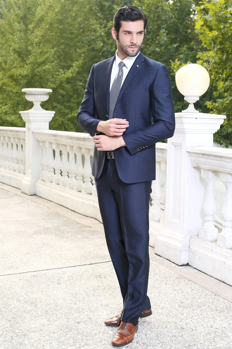 Best Mens Navy Blue Business Suit Custom Suit Men 2015 Men Business