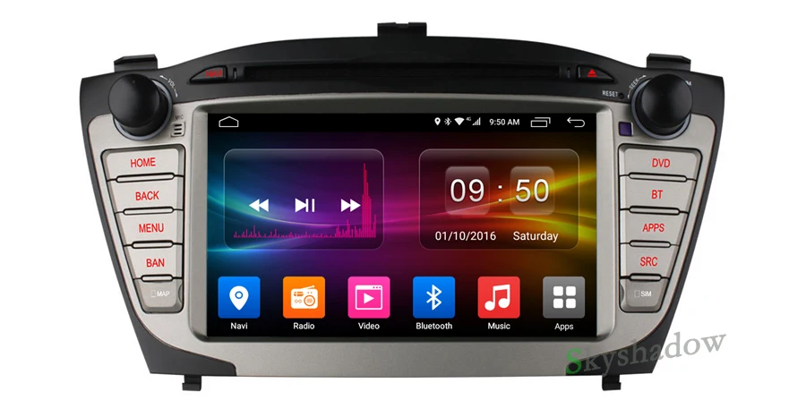 Cheap C500 1024X600 4G SIM Android 6.0 Car DVD Player For Hyundai IX35 Tucson 2009-2014 RDS Radio GPS Bluetooth wifi 2GB RAM 16GB ROM 1