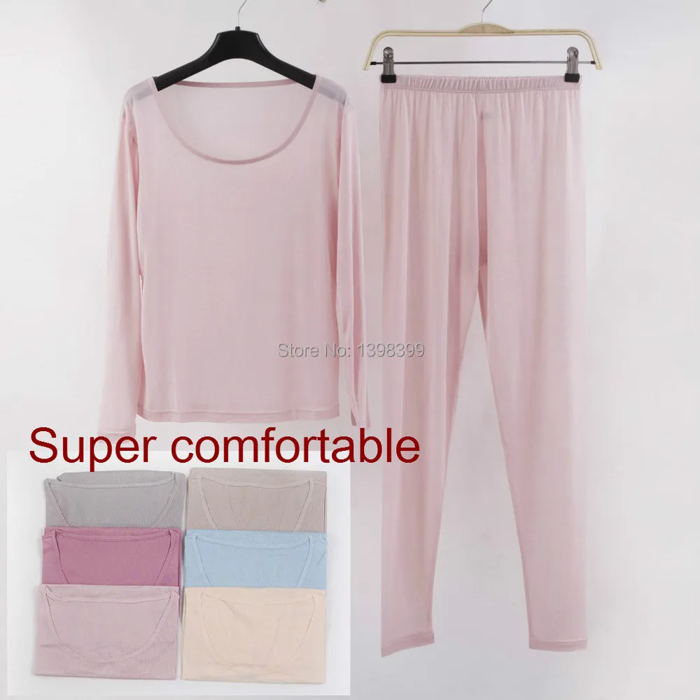 New arrival mulberrysilk round women's knitted silk underwear set