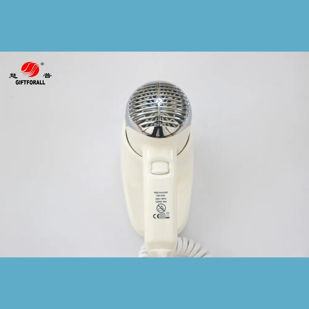 

GIFTFORALL ABS plastic 1200W cheap hotel household wall mounted hair dryer wall hairdryer RCY-67220B