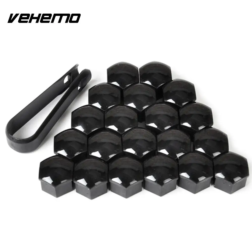 

Vehemo 20 Pcs Wheel Lug Cap Nut Cover Parts Bolt Caps Universal Glossy Center