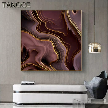 

Abstract Golden Pink Birds Canvas Painting Modern Pink Gilt Poster Print Cuadros Salon Decor for Living Room Luxurious Wall Art