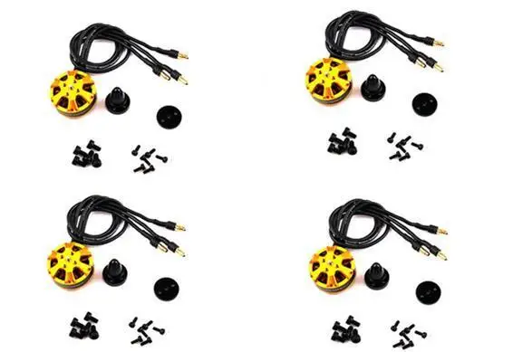 

4X DYS BE2204 2204 2400KV brushless motors, DIY FPV drones Q250 F330 quadcopter black color