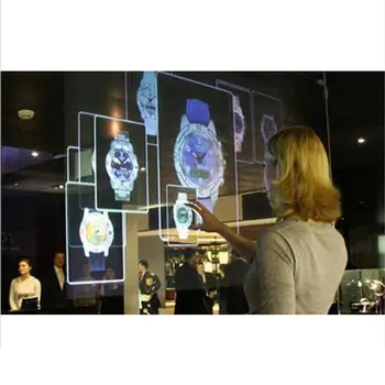 

Rear Projection SUNICE 152*50cm(60"x20") Self-adhesive Holographic Rear Projection Dark Grey Screen Material Indoor Use